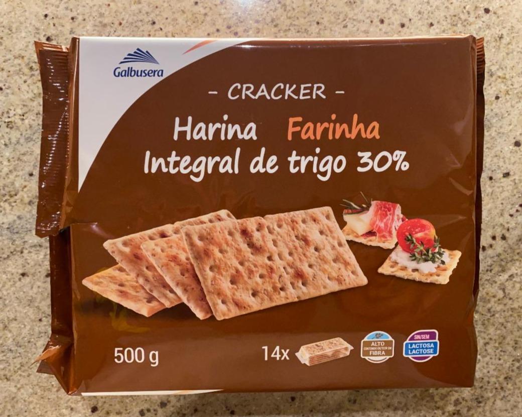 Fotografie - Cracker harina farinha integral de trigo 30% Galbusera