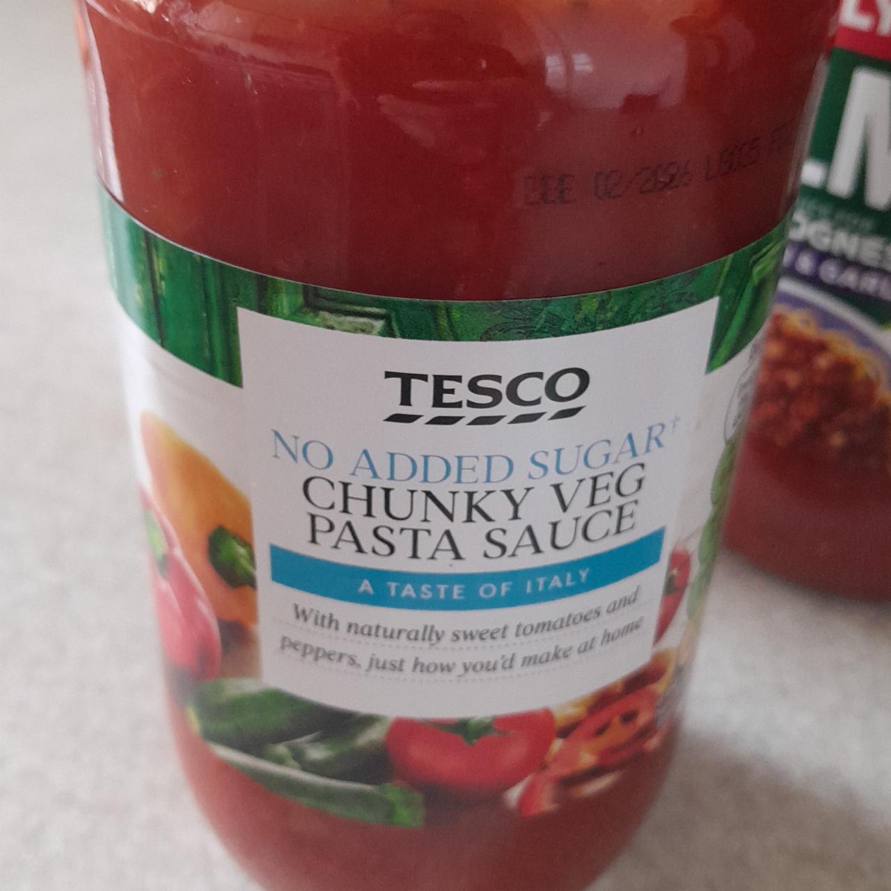 Fotografie - Chunky veg pasta sauce no added sugar Tesco