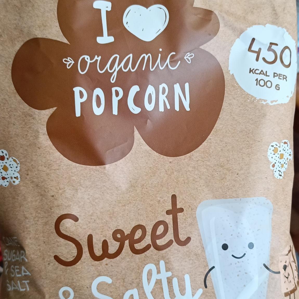 Fotografie - Sweet & salty I love organic Popcorn