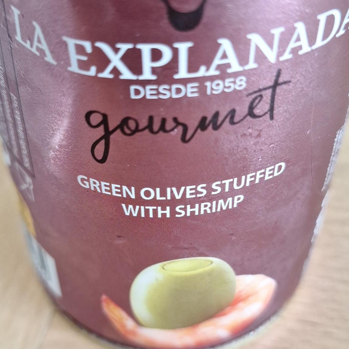 Fotografie - Zelené olivy plněné krevetovou pastou Gourmet