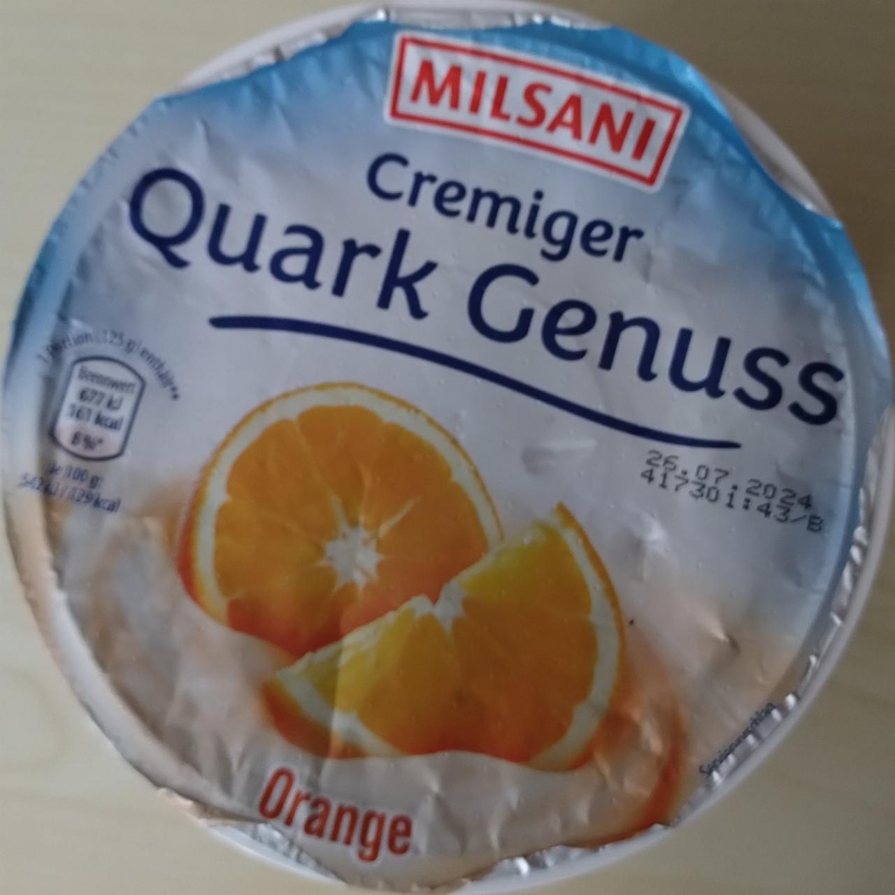 Fotografie - Cremiger Quark Genuss Orange Milsani