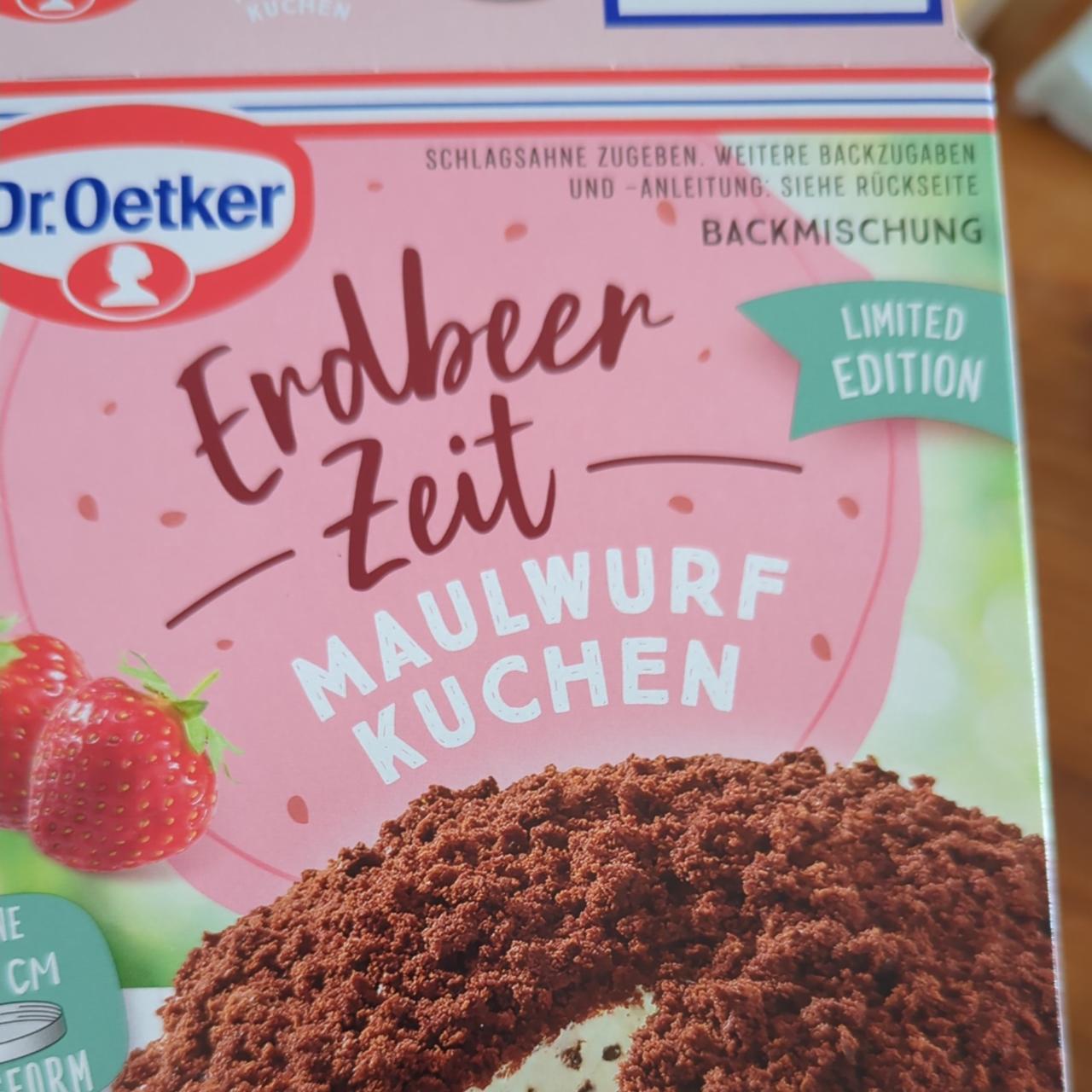 Fotografie - Erdbeer zeit maulwurf kuchen Dr.Oetker