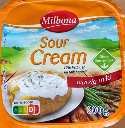 Fotografie - Sour cream 40% fett würzig mild Milbona