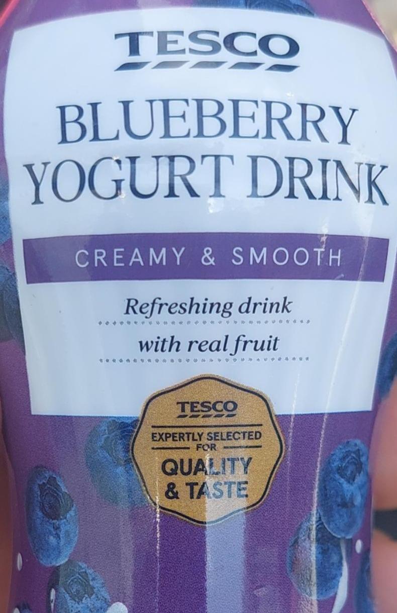 Fotografie - Blueberry yogurt drink creamy & smooth Tesco