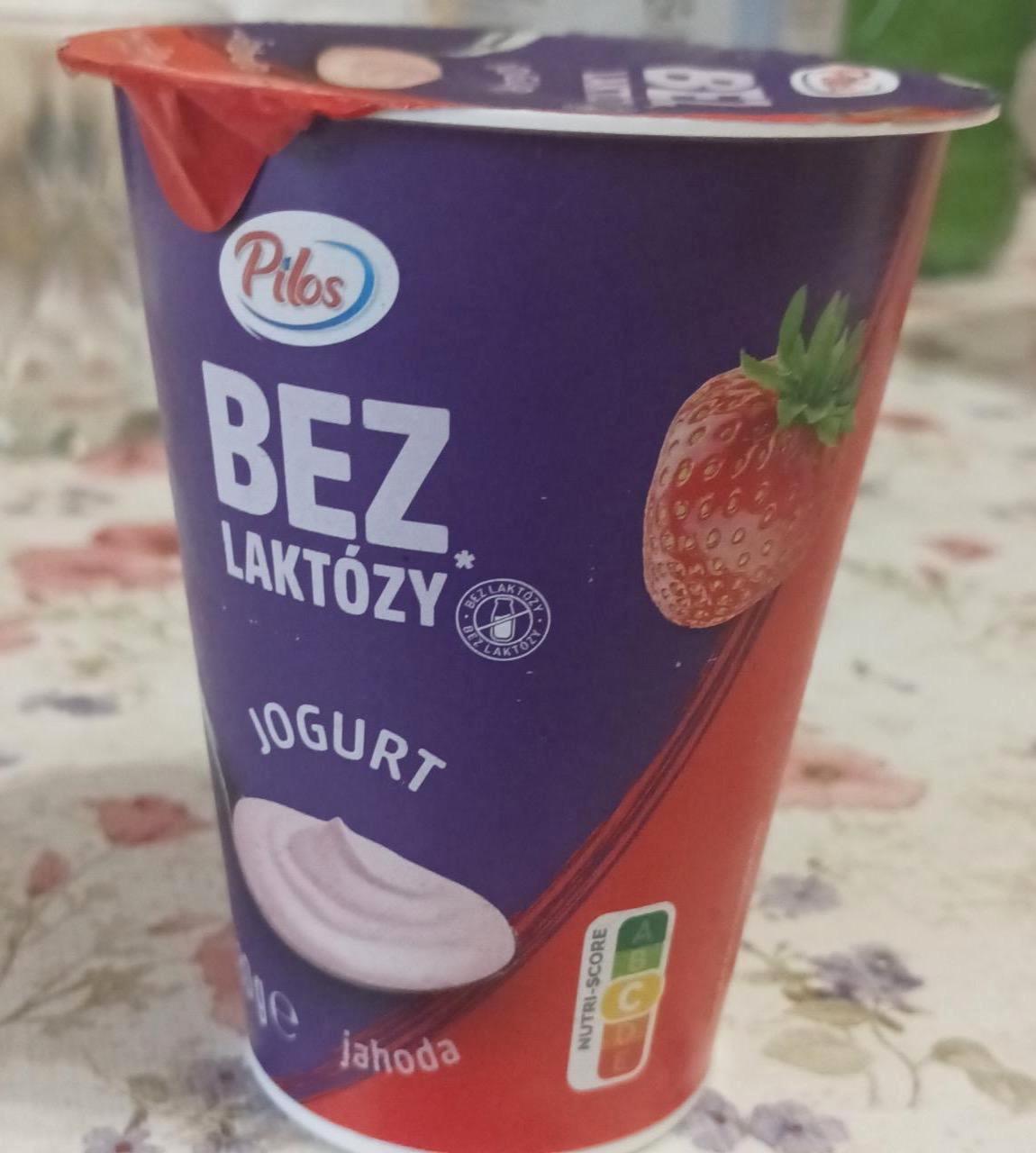 Fotografie - Bez laktózy jogurt jahoda Pilos