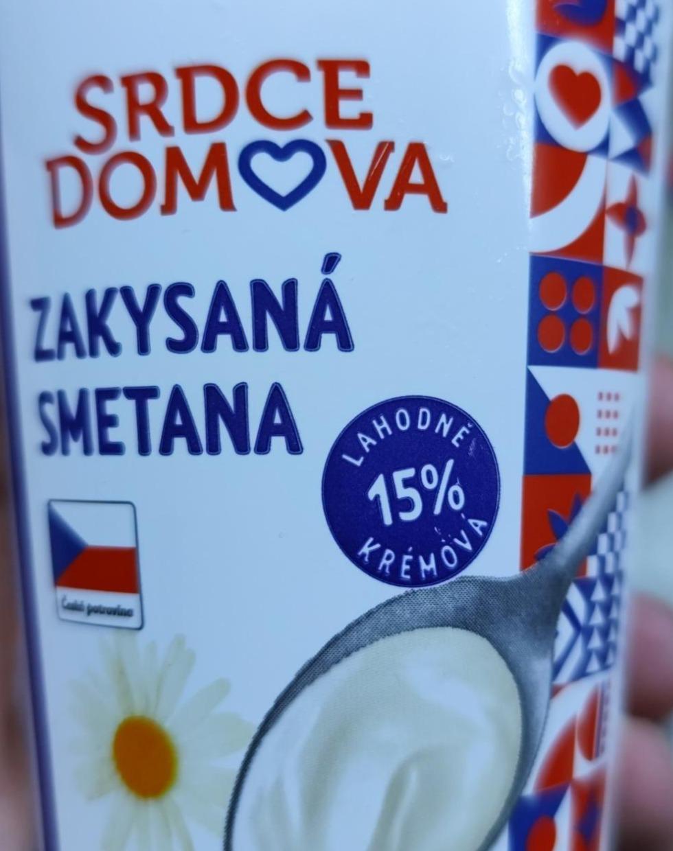 Fotografie - Zakysaná smetana lahodně krémová 15% Srdce domova