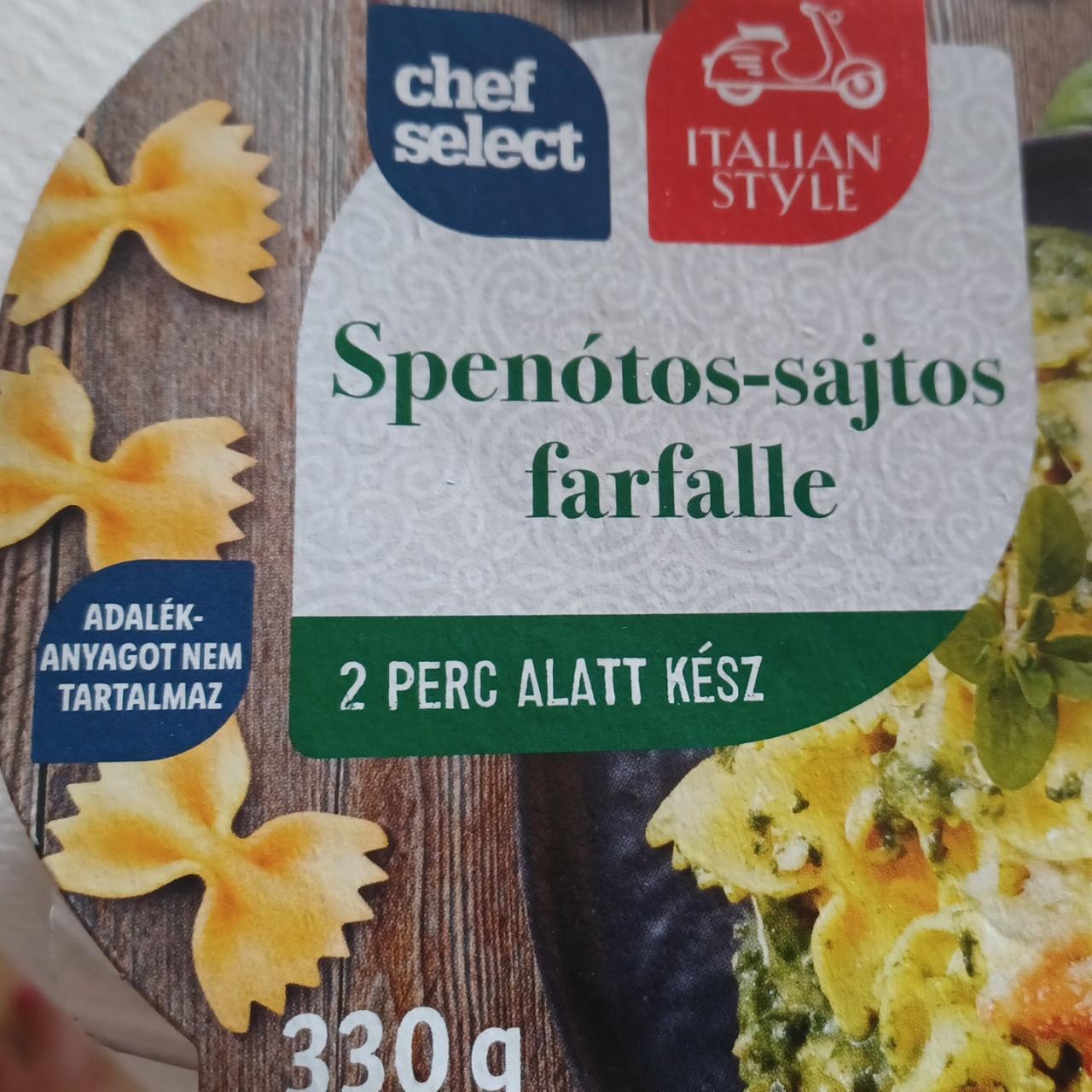 Fotografie - Spenótos-sajtos farfalle Chef select