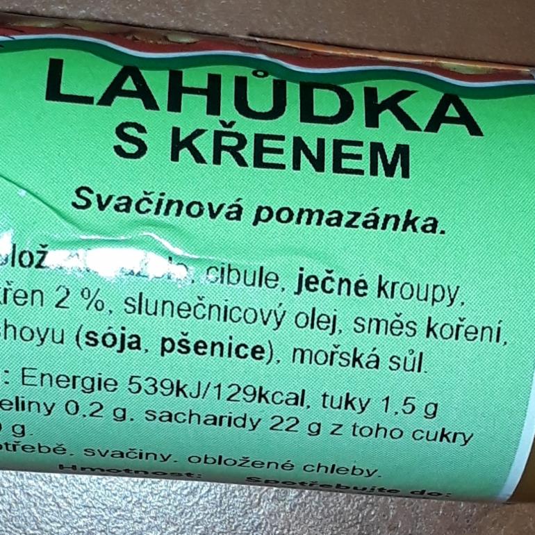 Fotografie - Lahůdka s křenem svačinová pomazánka Sunfood