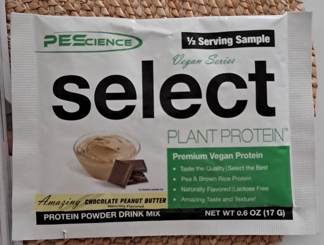 Fotografie - Vegan series select plant protein chocolate peanut butter PEScience