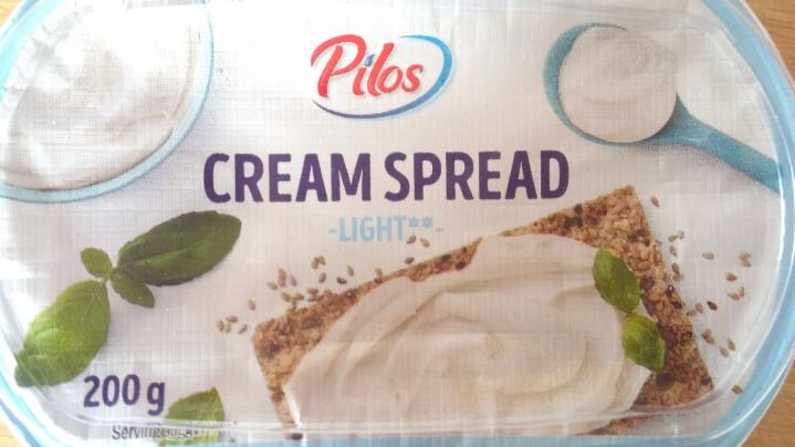 Cream Spread Light Pilos Kalorie Kj A Nutriční Hodnoty Kalorickétabulkycz